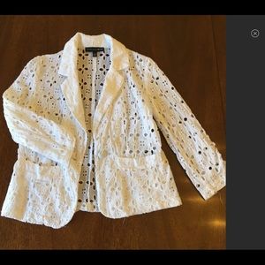 Madison Leigh eyelet lace blazer jacket